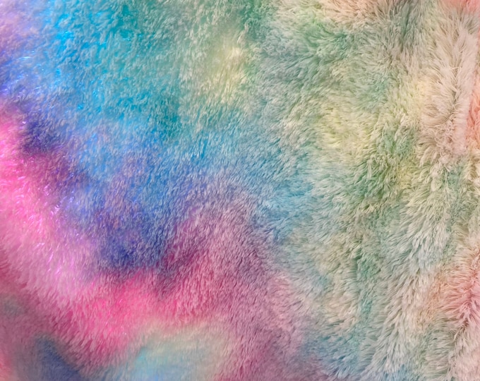 Rich silky  Bear Skin  Rainbow pink Fabric 58" Wide Sold by the Yard