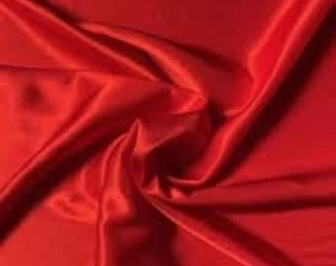 Red Satin Crepe back Fabric 60" Wide Sold By the yard