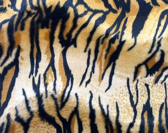 Siberian Tiger Pillow Cover, Gold Velboa Throw Pillow, 18x18