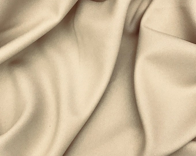 Taupe Poly Gabardine Fabric 59/60" wide, non-stretch by the Yard