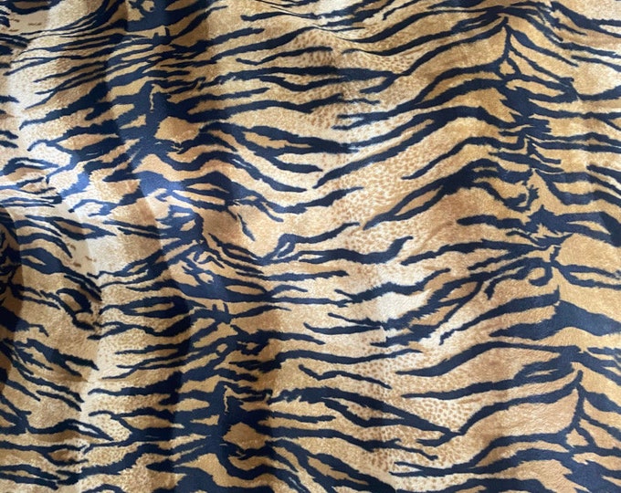Brown Siberian Tiger velboa Fabric per yard 60” wide