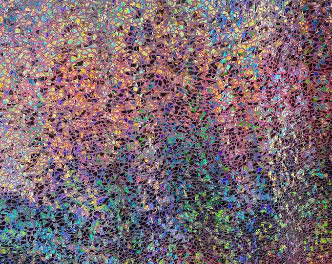 Pink shattered glass 4-Way Stretch Spandex Fabric by the yard 60 " Wide