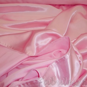 Satin Pink Bridal  Bridal Satin drapery dress fabric per yard