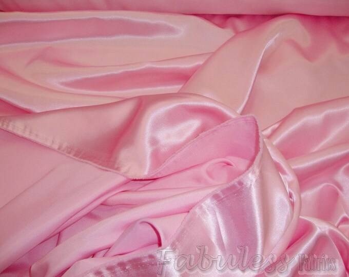 Satin Pink Bridal  Bridal Satin drapery dress fabric per yard