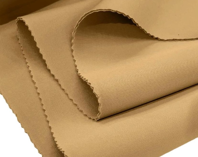 Gold Super Techno Fabric, 2mm Thick, Solid Colors, Sold by The Yard