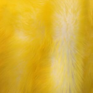 Faux Fur fake White With yellow Frosted tips fabric 60&quot; Wide sold by the yard