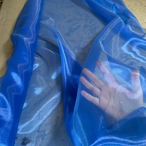10 yards Royal Mirror Organza  sheer fabric polyester 58&quot; wide