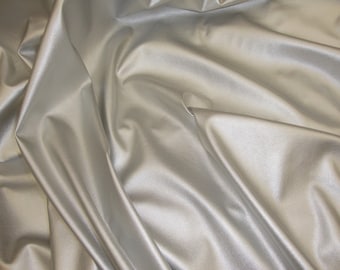 Faux vinyl Stretch Clothing  fabric per yard-Silver