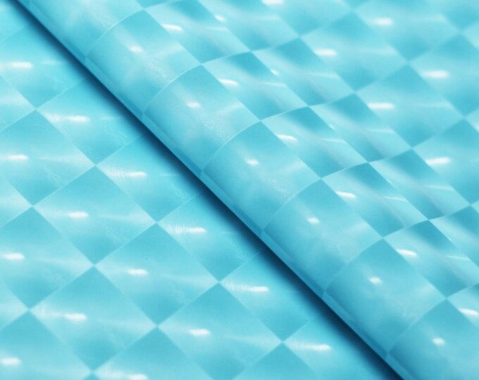 Vinyl 4 way Stretch kaleidoscope spandex lt blue fabric per yard 54" Wide