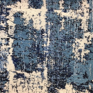 Marine Blue Luxury style textured drapery linen upholstery fabric  BY THE YARD 56&quot; wide textura