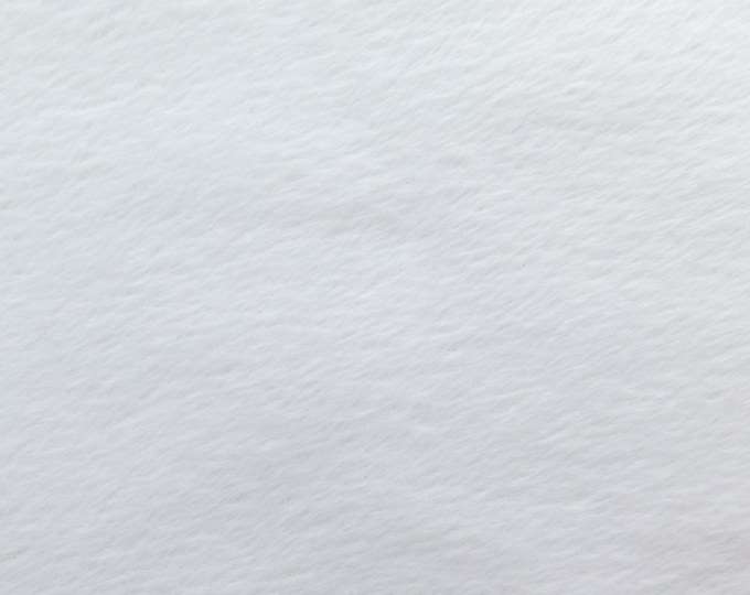 Velvet Very short Pile Velboa Fabric by the Yard - White 60"