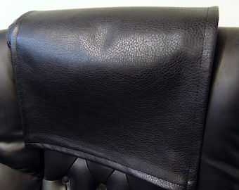 Black Faux leather Ford vinyl Sofa Loveseat Chaise Theater Seat, RV Cover, Chair Caps Headrest Pad, Recliner Head Cover, Furniture Protector