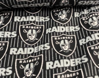 Oakland stripped Raiders NFL Football sports warm cozy soft Fleece fabric