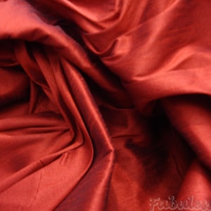 Lipstick Shantung Dupioni Faux Silk two tone fabric BY THE YARD 54&quot; wide