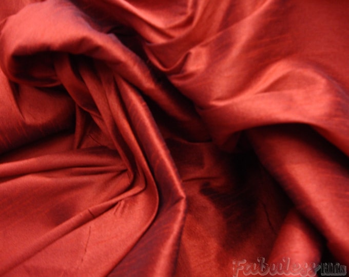 Lipstick Shantung Dupioni Faux Silk two tone fabric BY THE YARD 54" wide