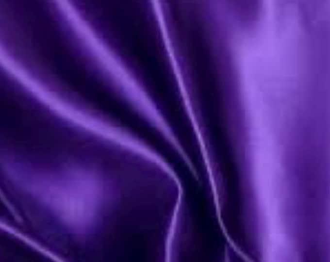 Purple Satin Crepe back Fabric 60" Wide Sold By the yard