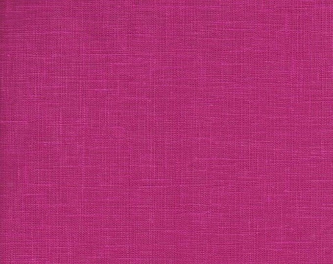 Fuchsia color Killarney 100% linen fabric for bedding , pillows , Upholstey and so much more