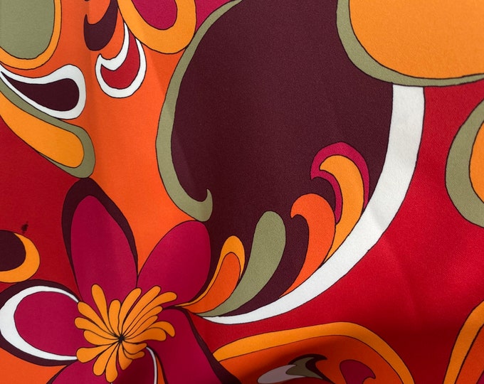 Vintage floral spandex 4 way stretch 58" wide