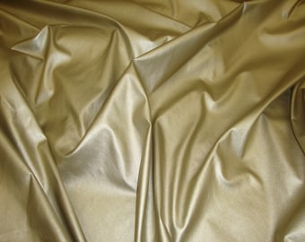 Gold 2 Way Stretch vinyl Clothing fabric per yard 58" wide