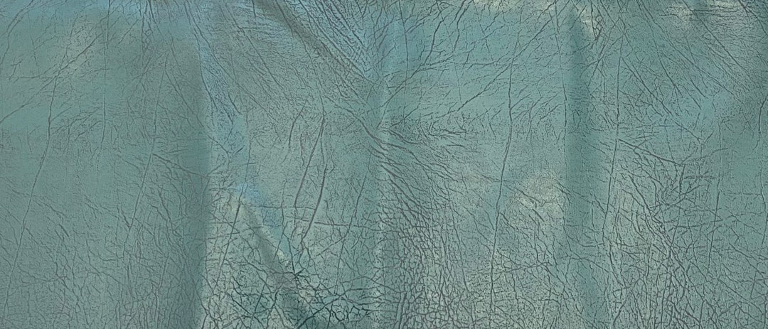 Blue Distressed Look Faux Vinyl Upholstery Fabric per Yard - Etsy