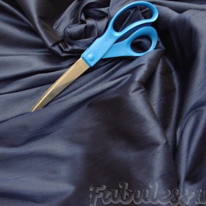 Navy Shantung Dupioni Faux Silk two tone fabric BY THE YARD 54&quot; wide