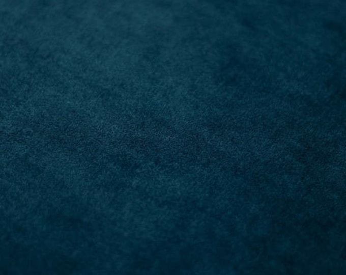 Suede stretch Polyester spandex teal faux suede apparel clothing  fabric by the yard 58" Wide
