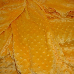 Mango Minky dimple dot soft fabric BY THE YARD 60 &quot; Wide