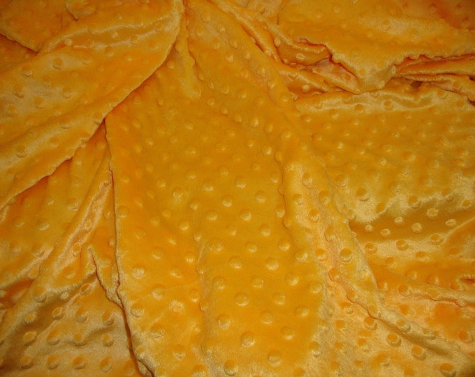 Mango Minky dimple dot soft fabric BY THE YARD 60 " Wide