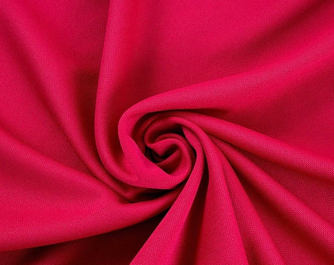 Fuchsia 59/60" Wide 100% Polyester Wrinkle Free Stretch Double Knit Scuba Fabric By The Yard