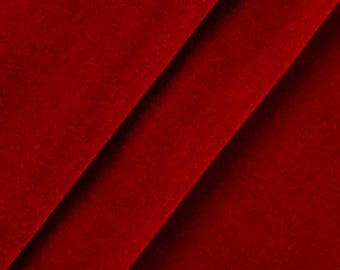 Red Triple Velvet Fabric Drapery 45" wide per yard