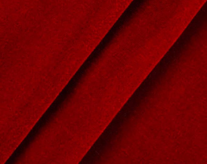 Red Triple Velvet Fabric Drapery 45" wide per yard