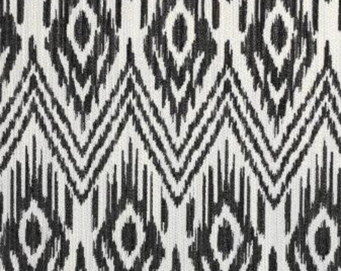 Charcoal namaste chenille Upholstery Drapery fabric by the yard 54" Wide