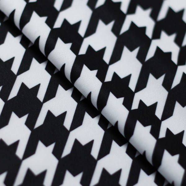 Houndstooth black white Spandex, 4 way stretch 58" wide