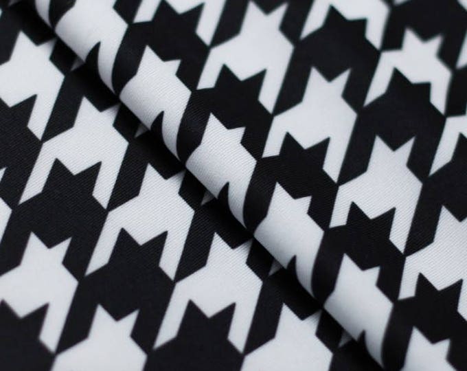 Houndstooth black white Spandex, 4 way stretch 58" wide