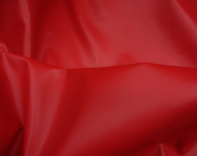 Red Upholstery Faux Leather vinyl fabric per yard