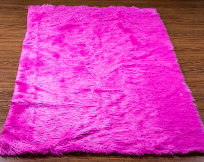 5' x 9' New Premium fuschia Shag Fur Area Rug Nursery Room Decor Home Accents shaggy Contemporary Modern Shag Carpet Throw Rug