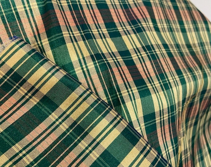 Multicolor stripe and plaid Taffeta Fabric BY THE YARD 60" wide