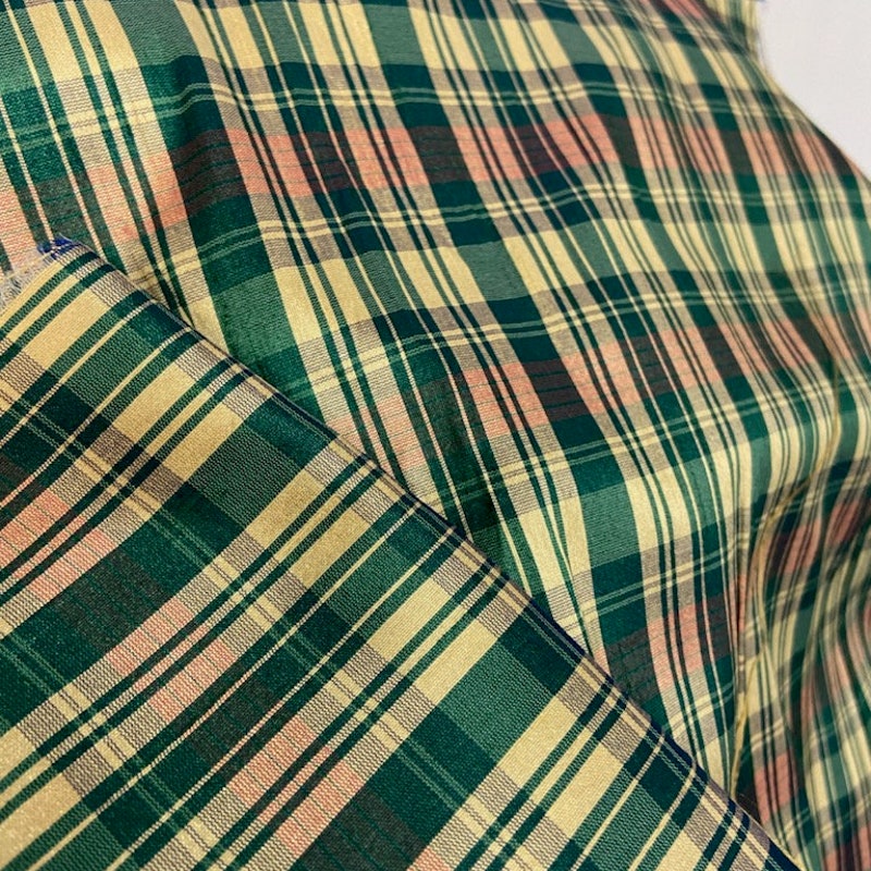 Multicolor Silk Taffeta Plaids & Stripes 071/1 Fabric