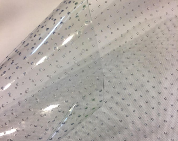10 Gauge Perforated Transparent Plastic Vinyl see through 54 Inch Wide Fabric By the Yard upholstery diy projects costumes art supplies