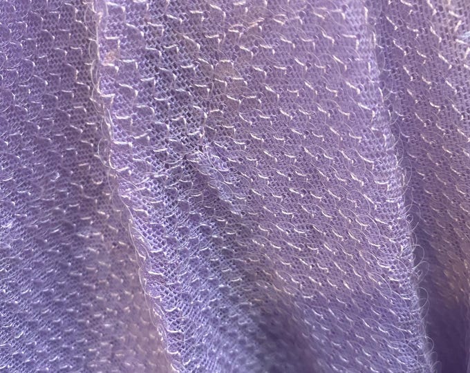 Clear Sequin on lavender Mesh Fabric By The Yard 54” wide