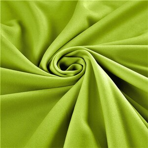 Lime green Stretch Crepe Scuba Techno Knit Polyester Spandex Fabric for Bows, Top Knots, Head Wraps, Clothes, Costumes, Crafts