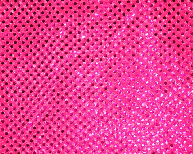 Sequin mesh neon pink, 45 inches width sold by the yard