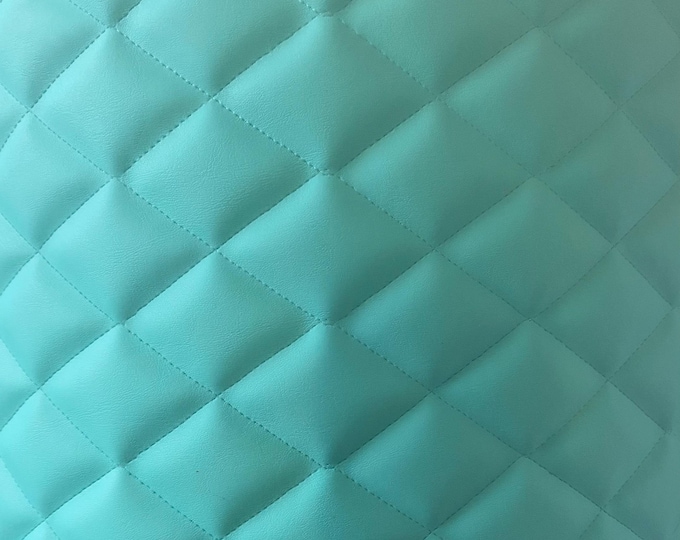 Mint Vinyl smooth PVC Quilted automotive headliner with 3/8" Foam Backed Upholstery fabric 52" Wide