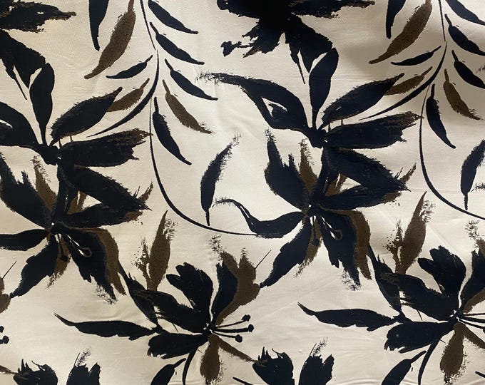 Black /Gold floral Jacquard multi purpose  fabric by the yard