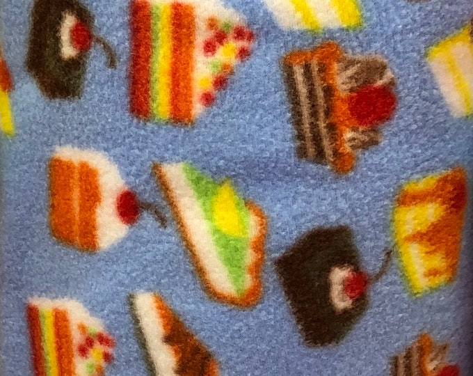 Cake Fleece on blue By The Yard 60" Wide