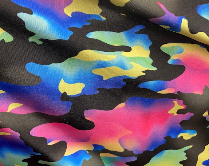 Stretch spandex, Multi Camouflage fabric SOLD BY YARD 60 inches wide