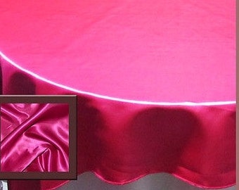 Table Overlay 58" X 58" Square Satin Tablecloth Cover Wedding Decor Fuchsia Wedding Decoration - 15 pieces