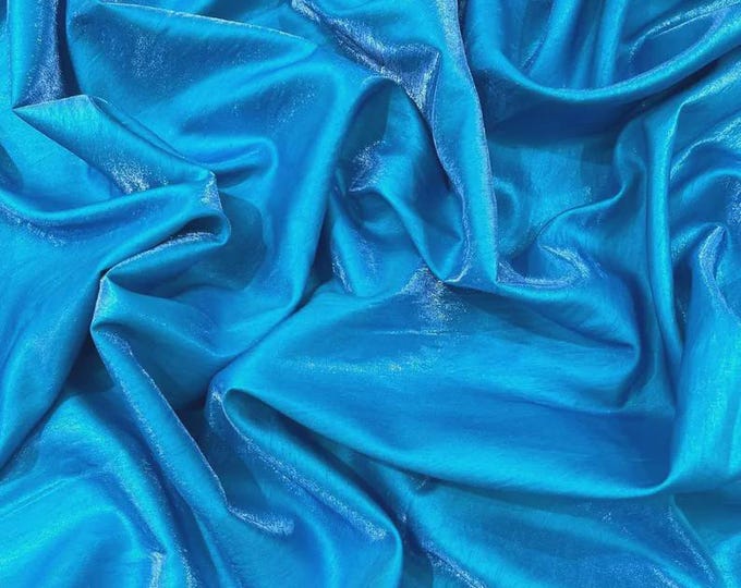 Liquid Satin Shantung Teal/black Material, Elegant Formal Wear Fabric, Drapery Fabric, Event Decor