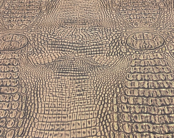 Penny Big alligator embossed Vinyl Leather upholstery fabric