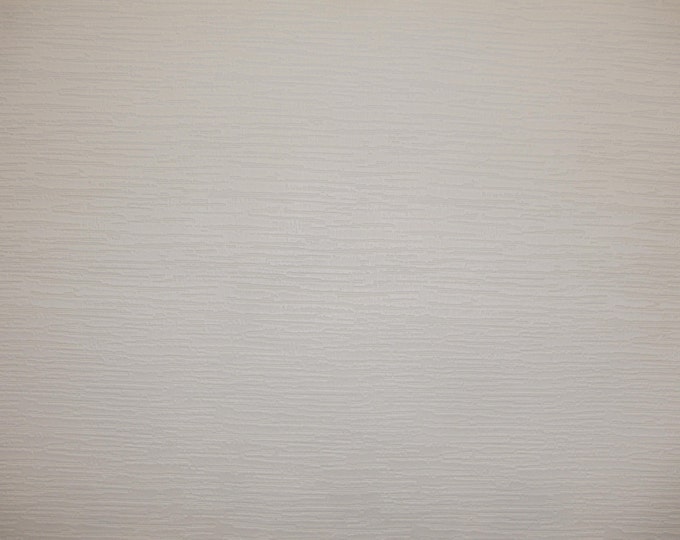 Upholstery Vinyl Faux Leather Fabric Embossed Matrix White 54" Wide - By the Yard bags clothing